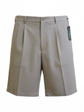 Pro Tour Men's Pleated Golf Shorts Light Khaki Cool Play Size 36